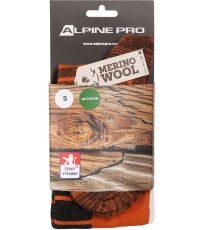 Unisex športové podkolienky - merino RODE ALPINE PRO neón pomaranč